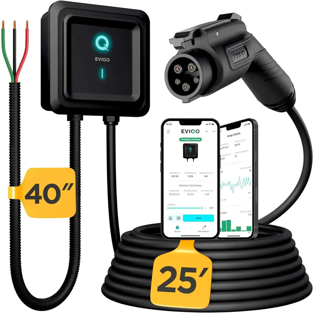 EVIQO Level 2 J1772 EV Charger