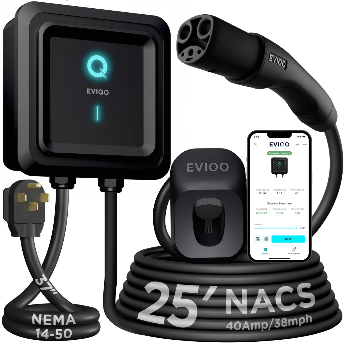 EVIQO Level 2 EV NACS Charger